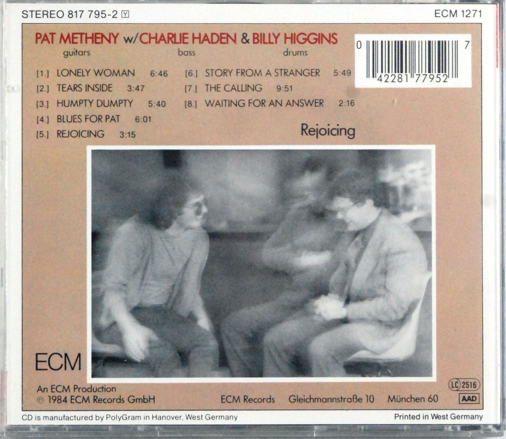 (CD) Pat Metheny - Rejoicing (ECM Records, West Germany)