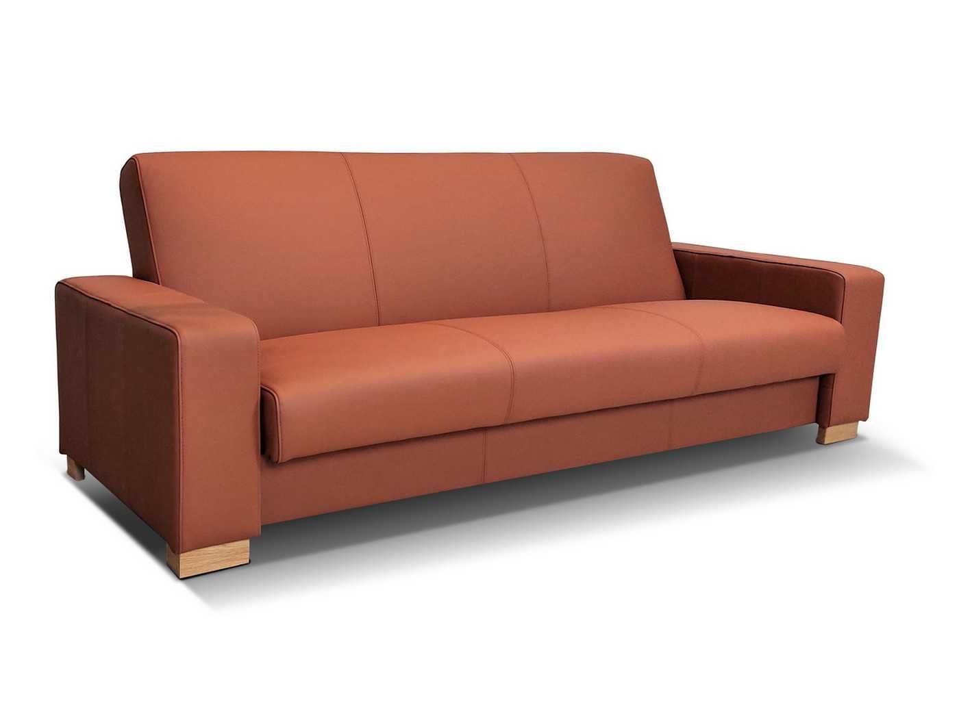 Sofa skórzana 230cm wersalka ze skóry rozkładana kanapa 100% skóra