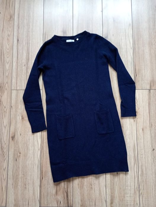 Christian Berg damski długi sweter 38 czysta wełna merino