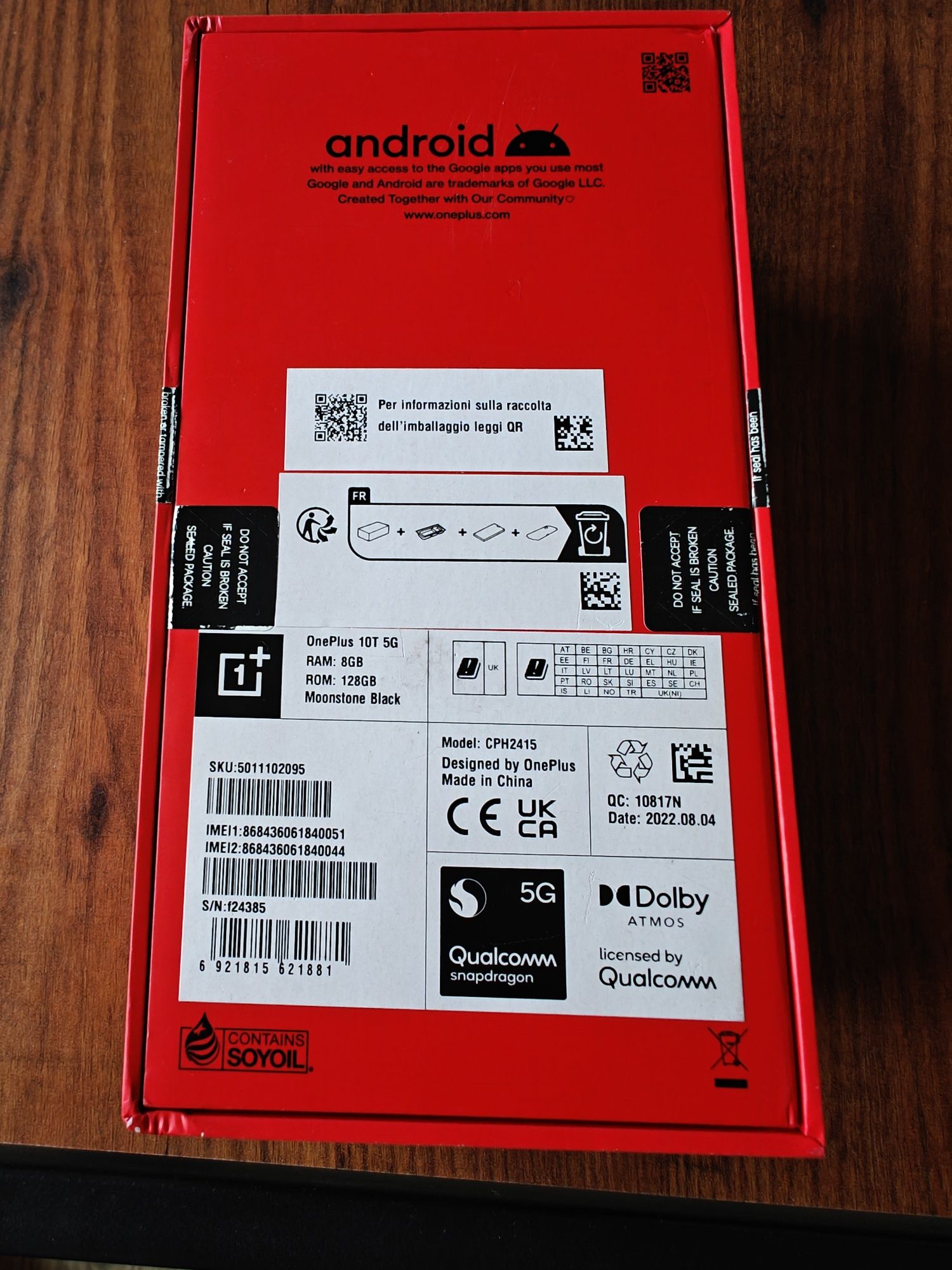 OnePlus 10T czarny