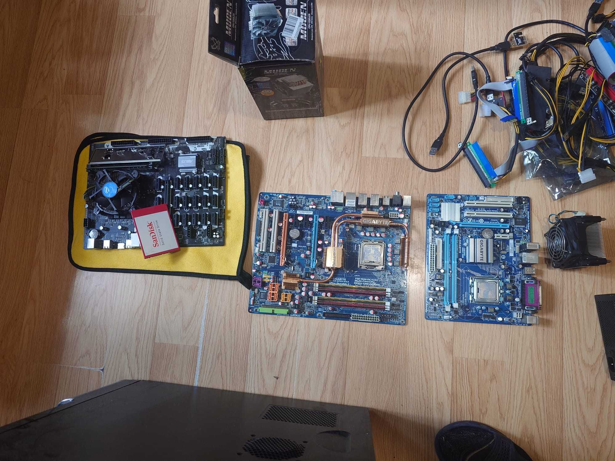Koparka kryptowalut, płyta główna, zasilacz modułowy, obudowa PC
