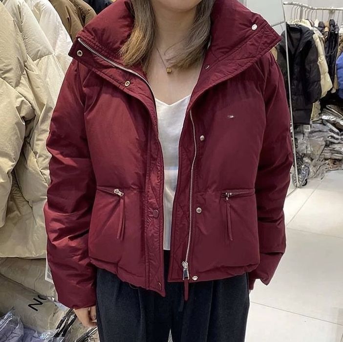 Демісезон зимова куртка вкорочений бомбер пуфер пуховик молодіжні zara
