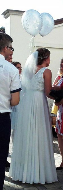 PRONOVIAS - GRISO Suknia ślubna ivory z kamieniami