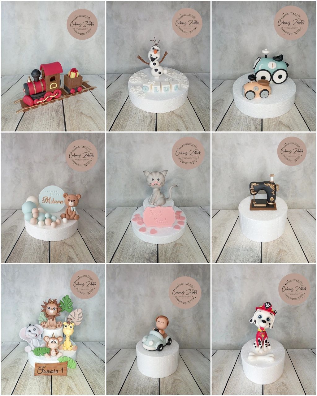 Dekoracje na tort z masy cukrowej figurki dekoracje cukiernicze