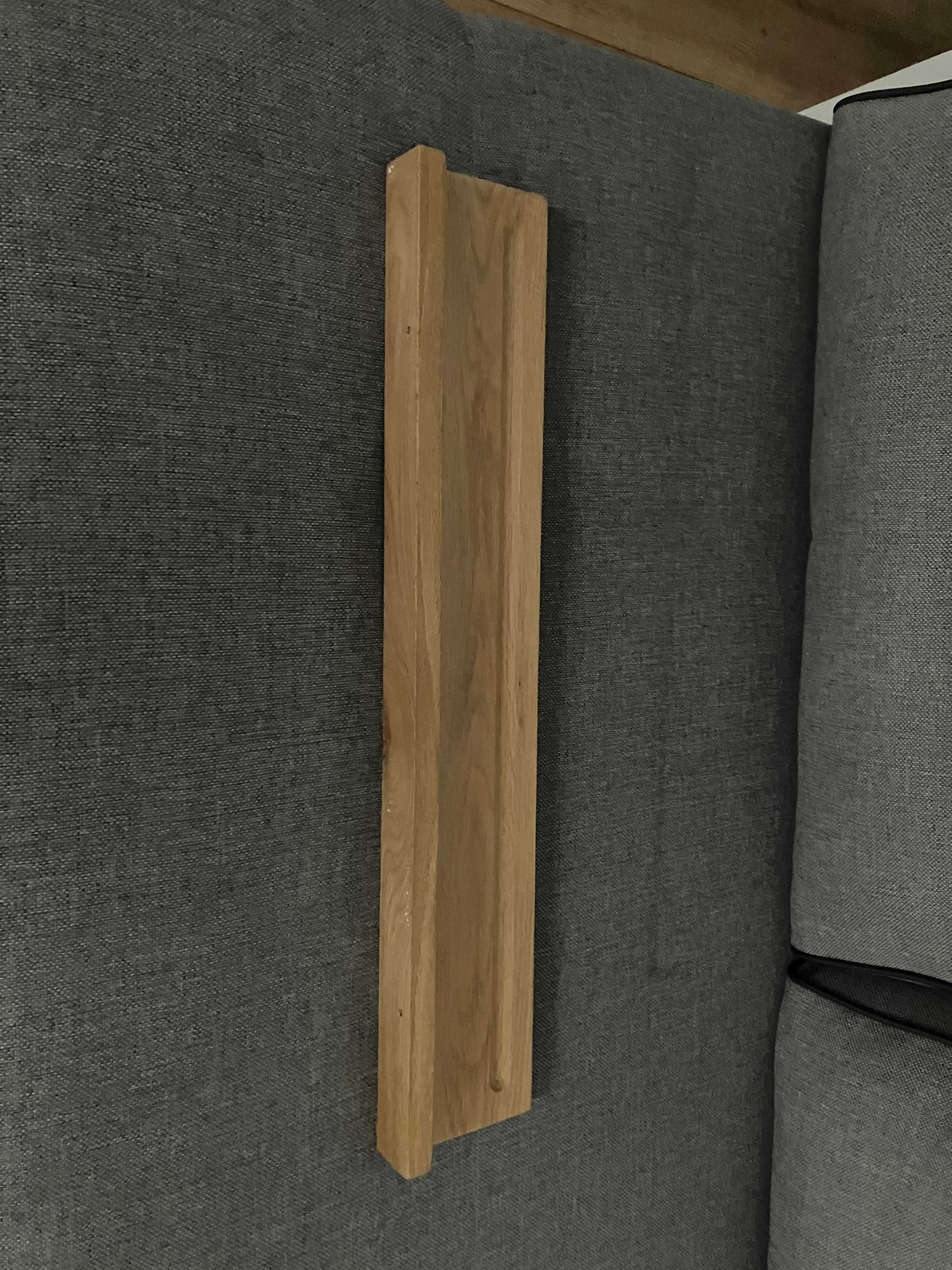 Półki drewniane 60 cm - dębowe