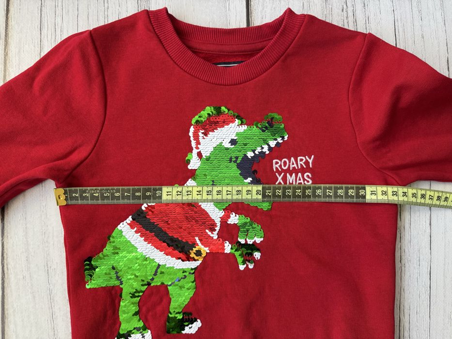 Świąteczna bluza C&A r. 110 dinozaur t-rex