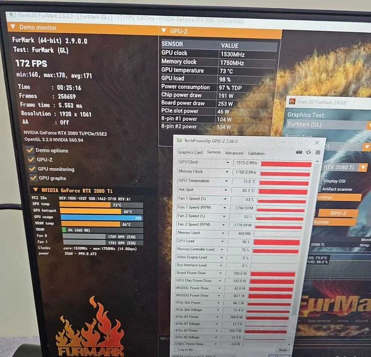 Asus strix 2080ti 11гб на гарантии