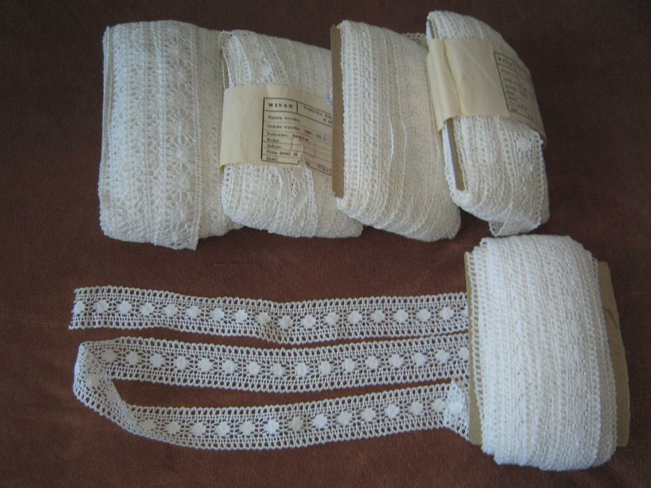 koronka, wstawka bawełniana - biała - szer.3cm - /D44/