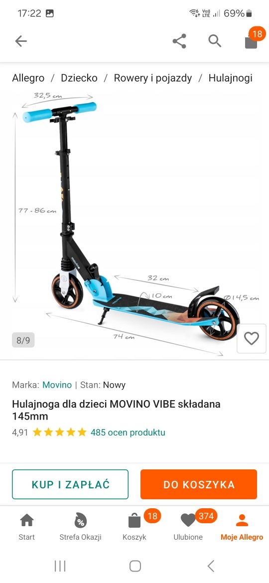 Hulajnoga modivo Vibe miejska