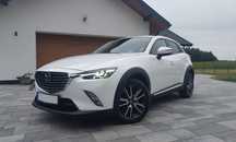 Mazda CX-3 2.0 150KM AWD, automat, biała perła, stan BDB, niski przebieg 92 tyś.