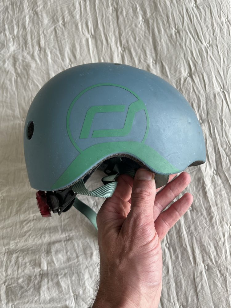 Kask scoot and ride niebieski/ zielony XXS-S/ 45-51cm