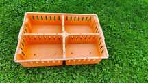 Skrzynki plastikowe 4-przegrodowe 16x48x68