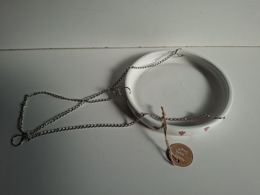 Karmnik/ misa porcelanowa dla ptaków do ogrodu Boltze