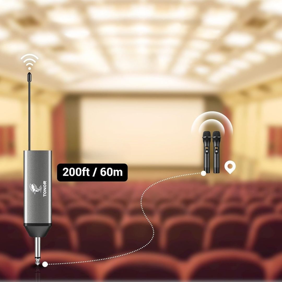 2x Bezprzewodowy Mikrofon UHF Dual z Odbiornikiem USB TONOR TW-630