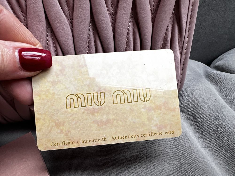 Miu Miu piekna torebka rózowa  skora naturalna