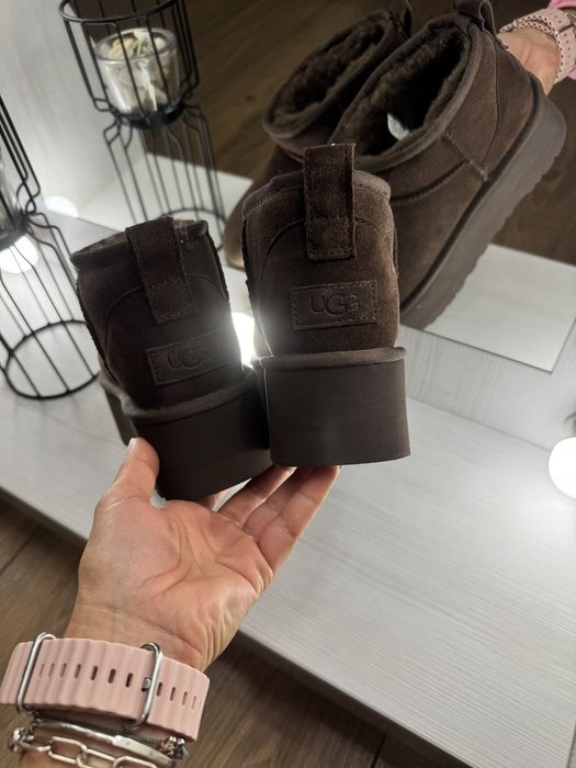 UGG mini platform Burnt коричневі угг