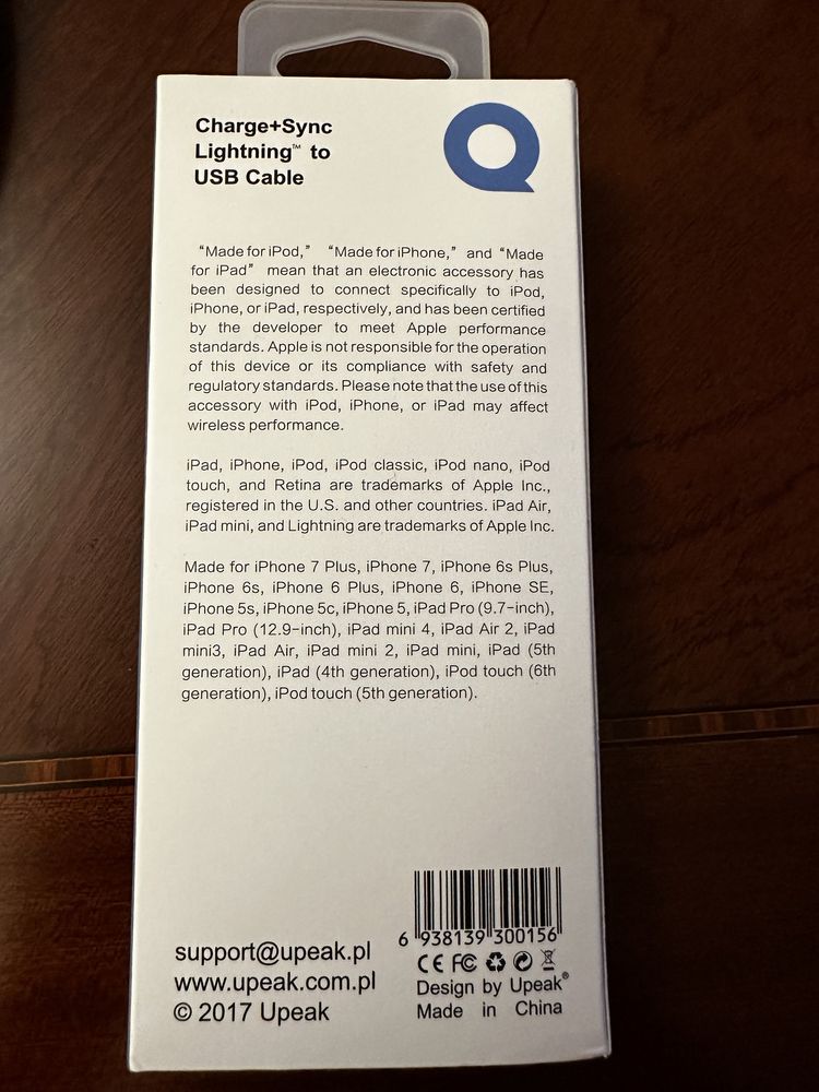 Kabel iPhone Lightning to USB 1 metr