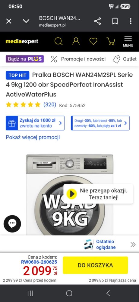 Sprzedam pralke