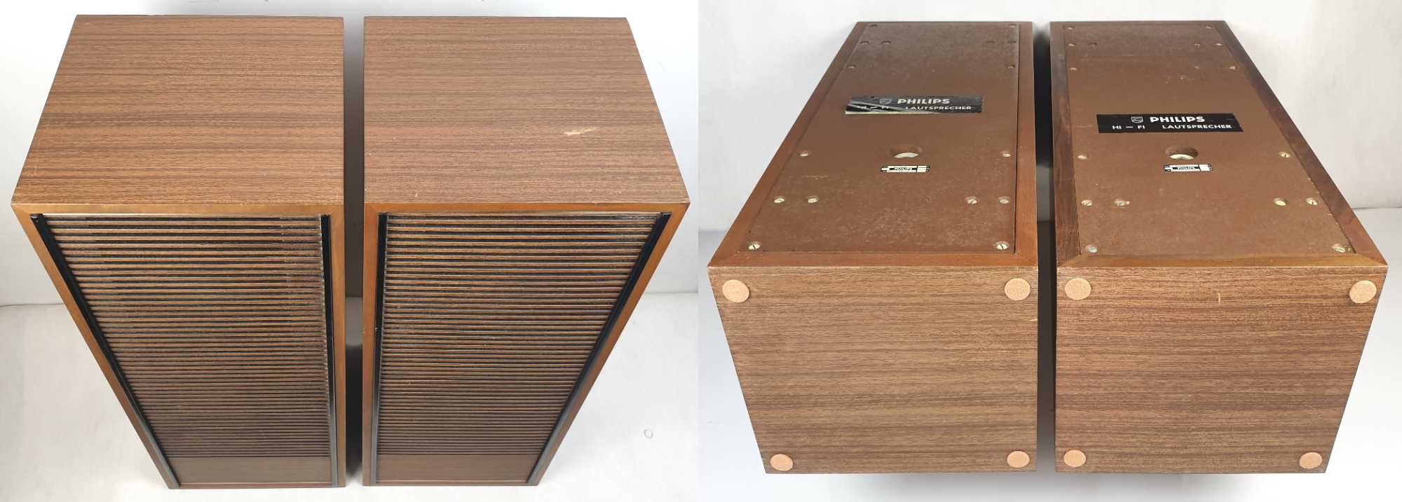 PHILIPS KD1034 Kolumny Głośnikowe HiFi Vintage 1965r Loft Mid Century