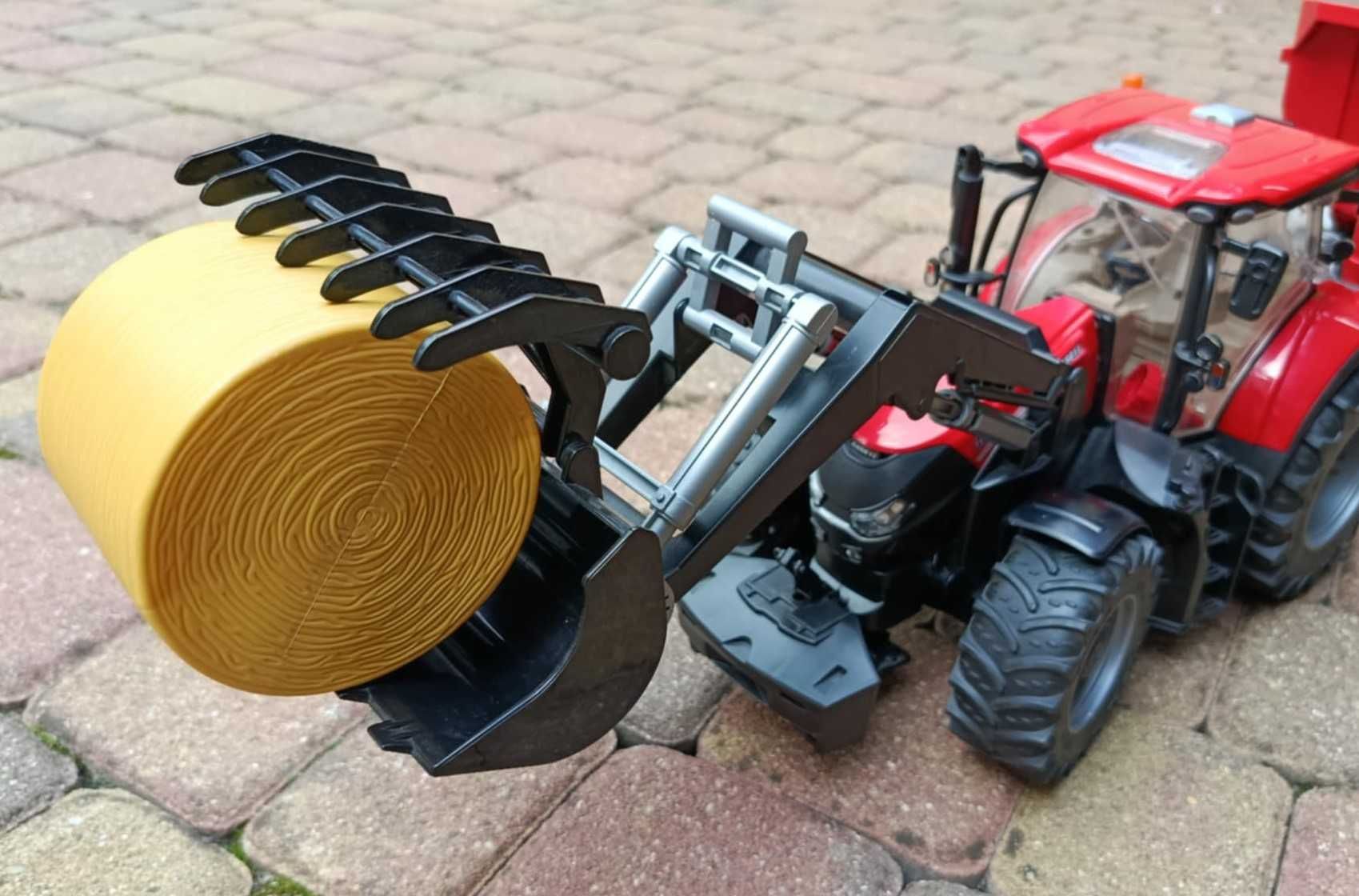 Ciągnik Bruder Case IH Optum z przyczepą i turem