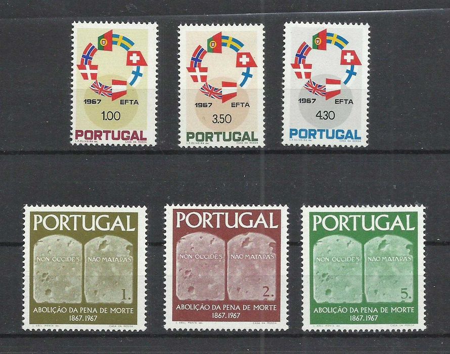 Selos portugueses – Ano completo de 1967, 23 selos como novos