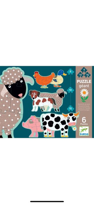 Пазл Djeco gigant 6 тварин