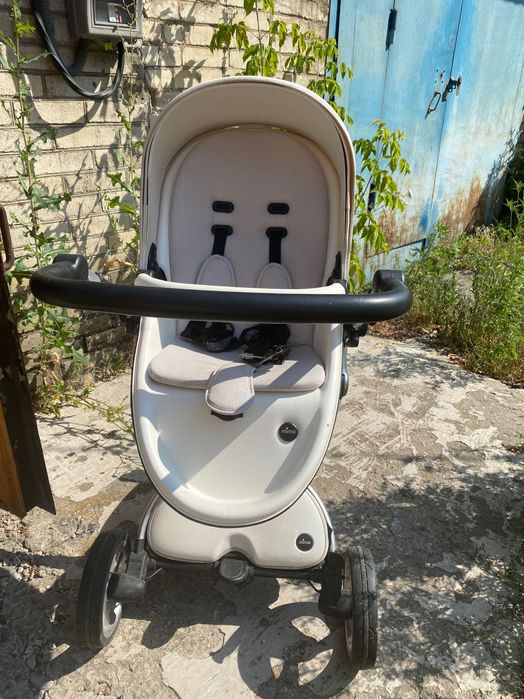 Коляска Mima Xari snow white шасси aluminium 2в1 белая б/у оригинал