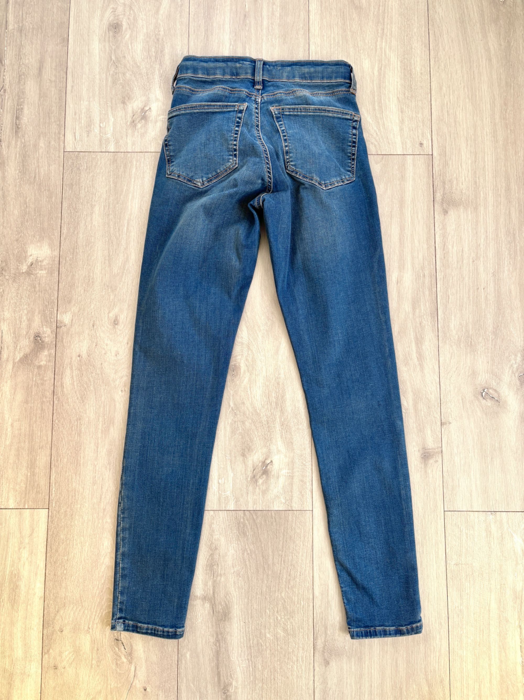 Spodnie rurki Topshop Leigh W24 L30 XS klasyczne jeansy damskie