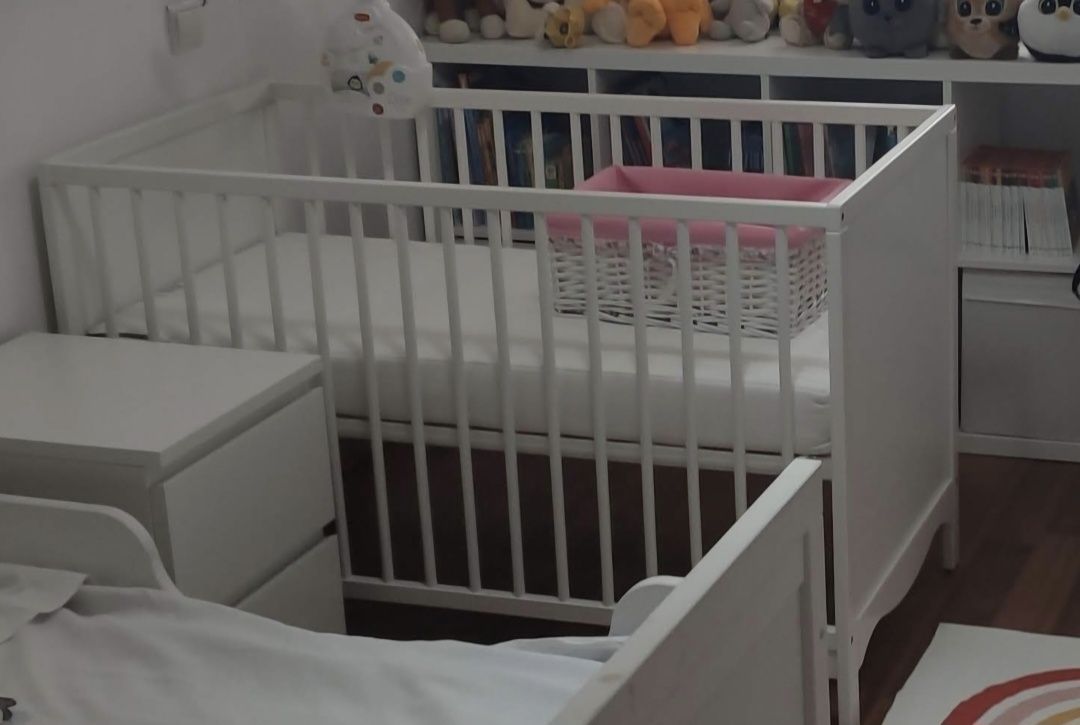 Berço ikea branco com colchão
