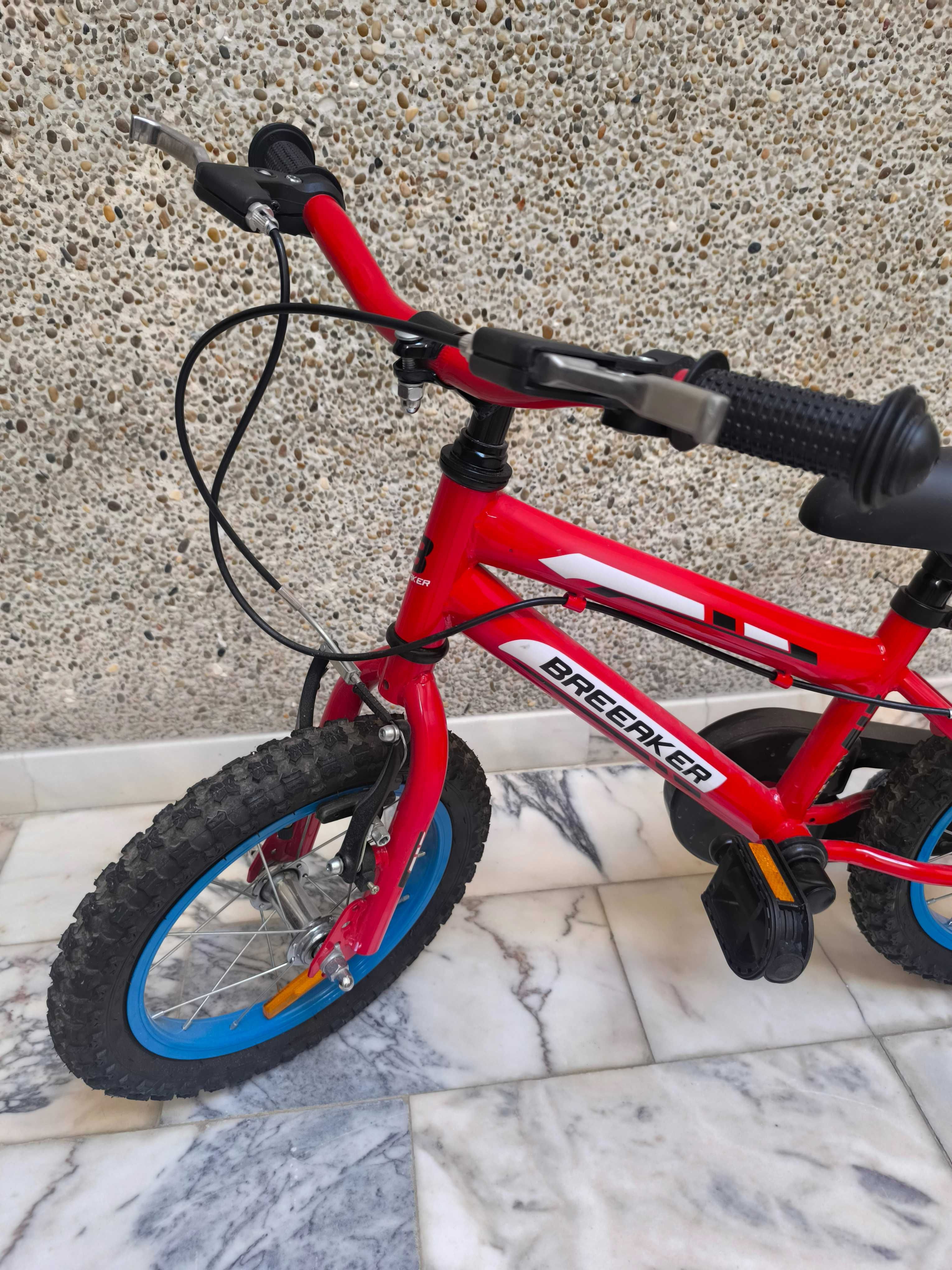 Bicicleta infantil com rodinhas laterais (3-6 anos)
