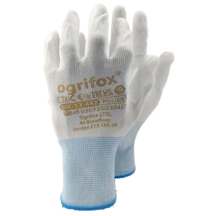 20 PAR Rękawic RĘKAWICZKI robocze POLIUR mocne 9 L Mega Paka BIAŁE