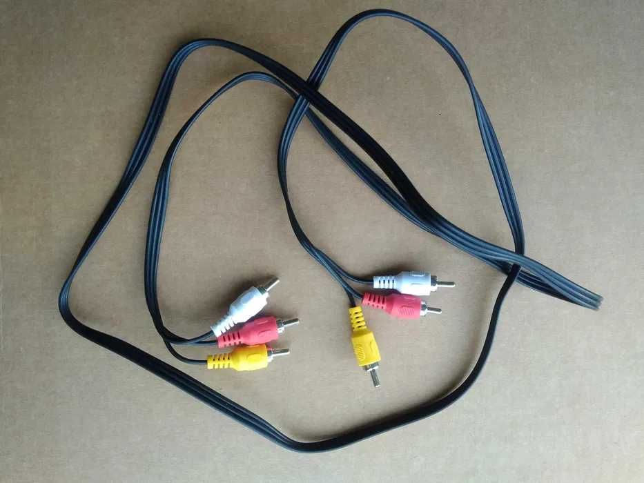 Кабелі AV тюльпан 2RCA - 2RCA а також 3RCA - 3RCA