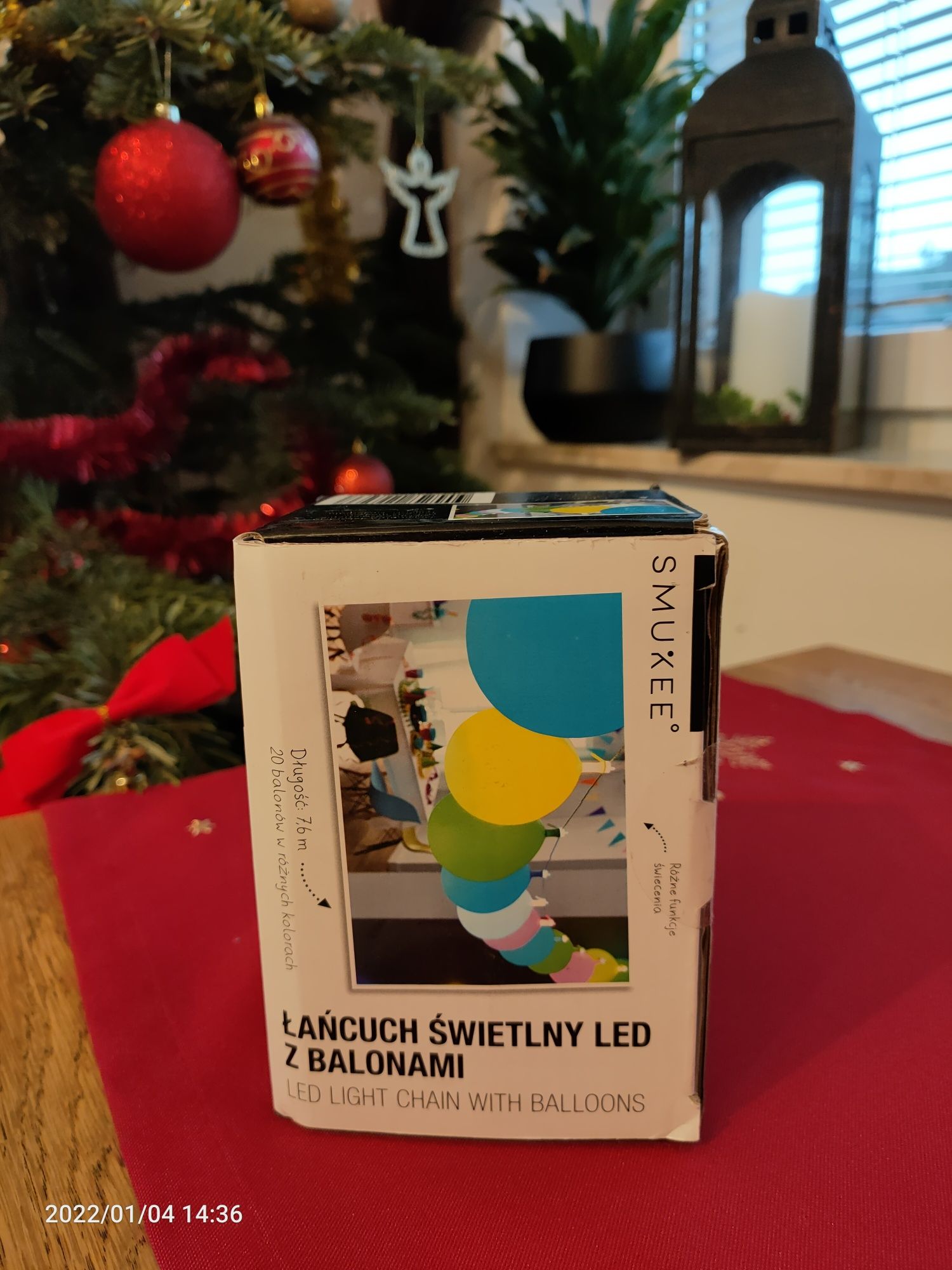 Łańcuch świetlny LED z balonami, świecące balony, urodziny, kinderbal