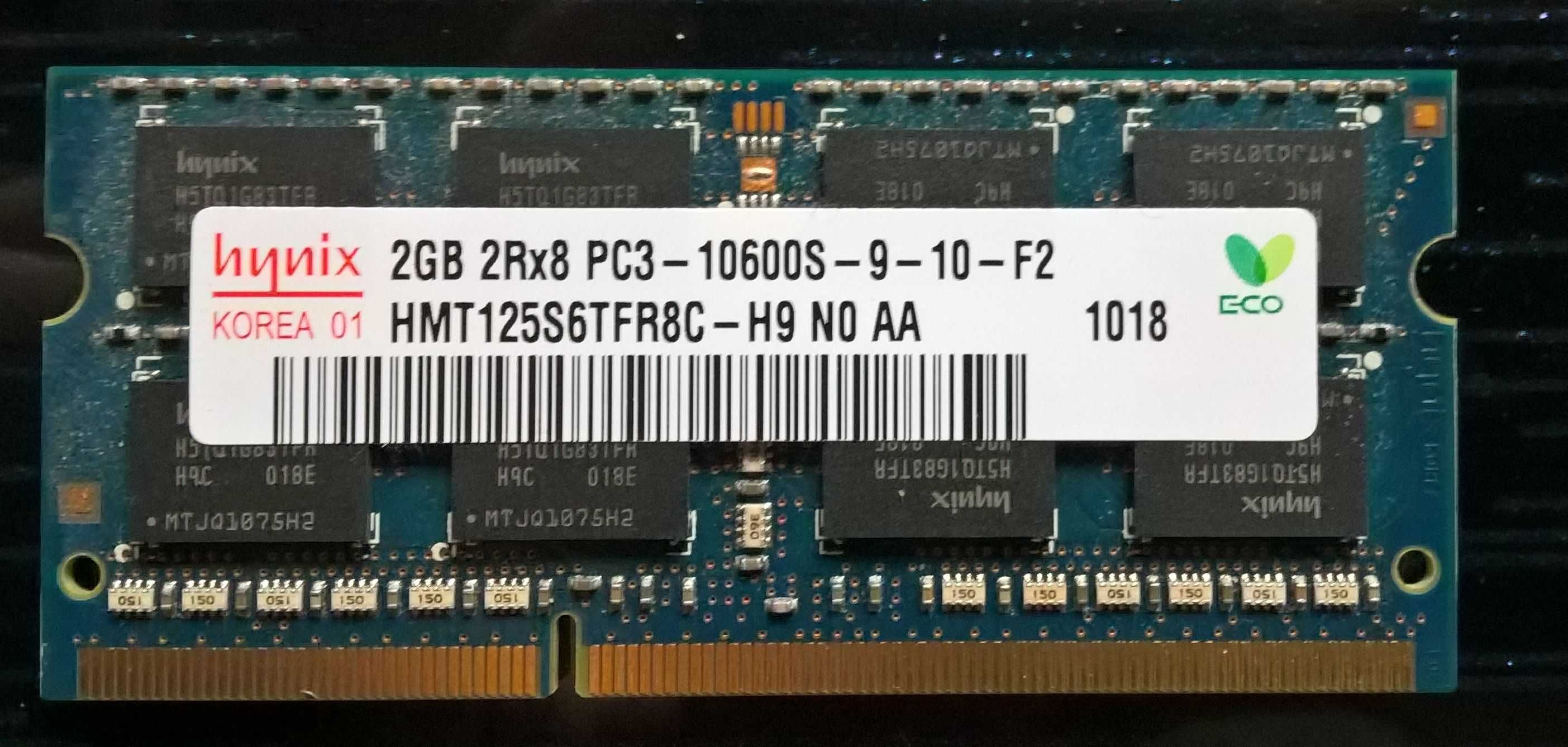 Память для ноутбука DDR3 SO-DIMM PC3-10600S 1GB и 2GB