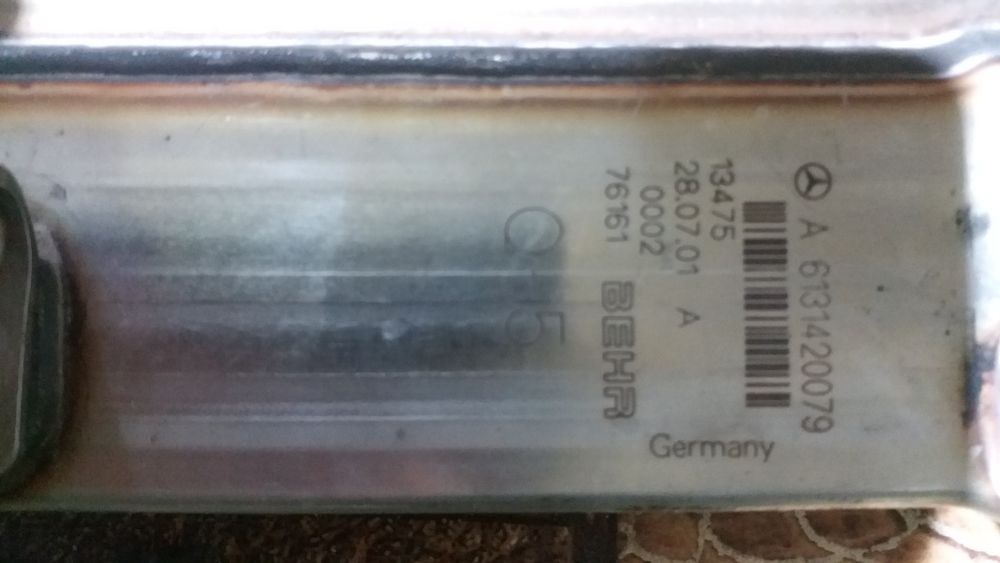 теплообменник,радиатор системы EGR Mercedes.