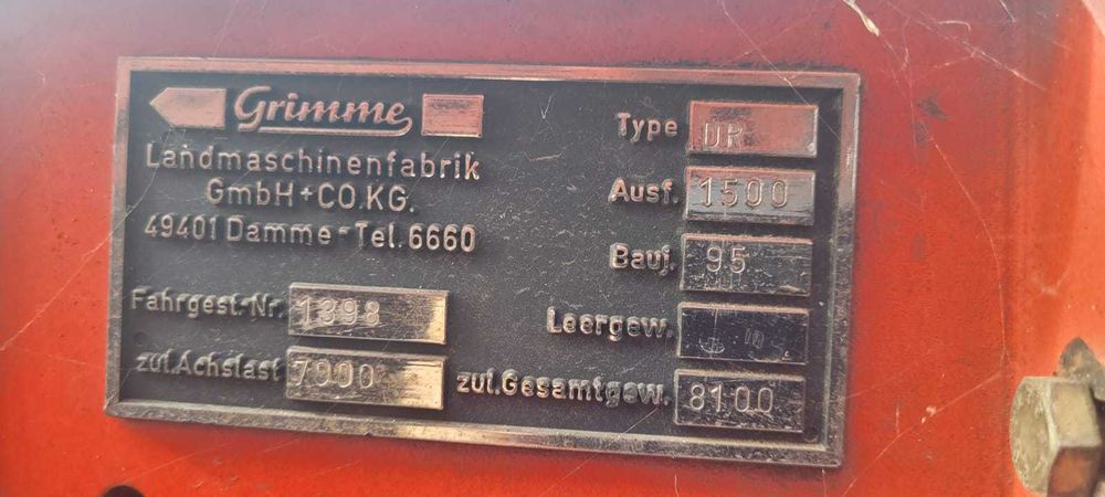 Kombajn Grimme DR 1500