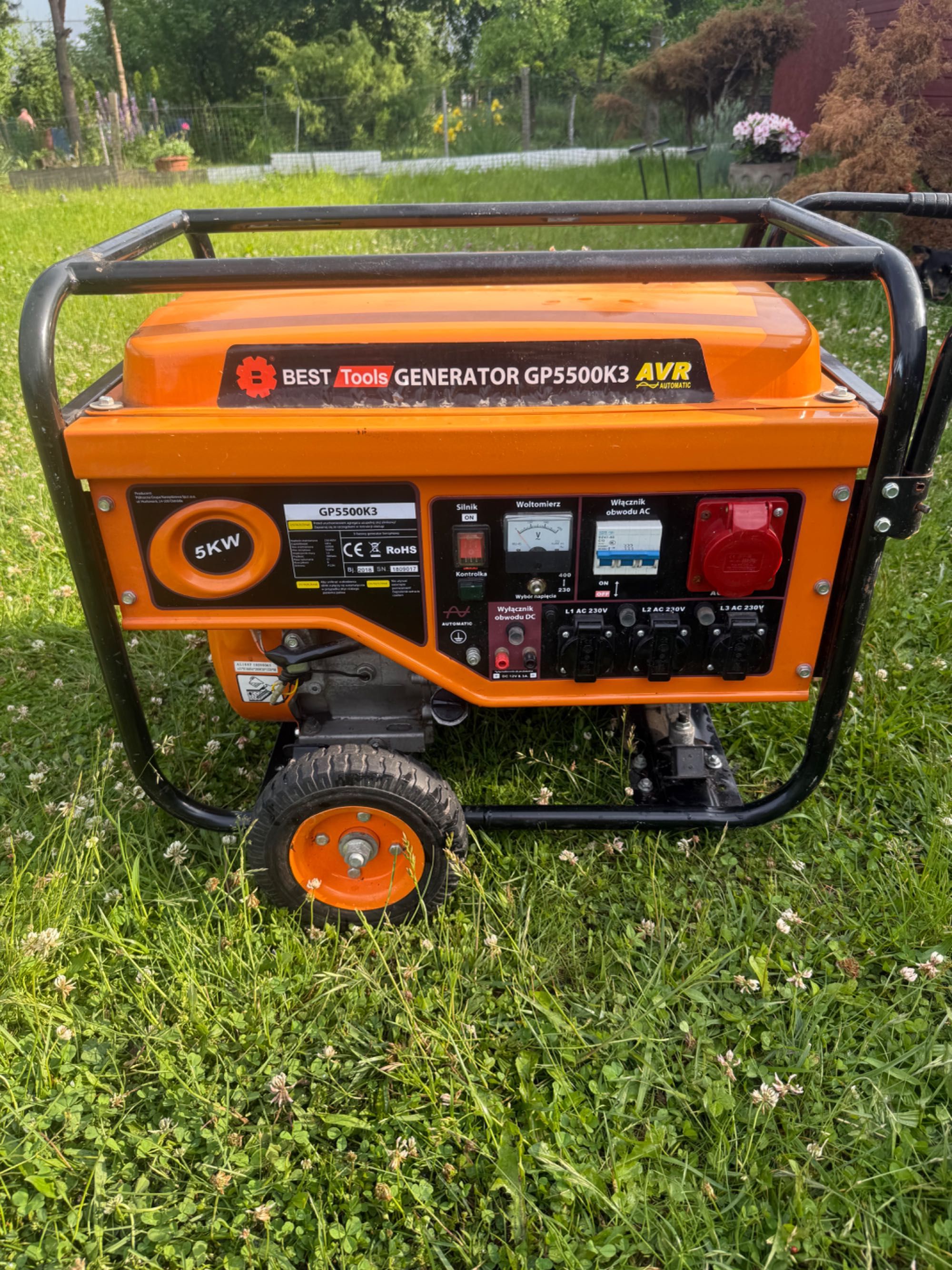 agregat prądotwórczy BEST Tools GENERATOR GP5500K3 AVR o mocy 5 kW