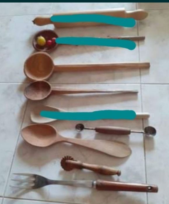 Vários utensílios de cozinha