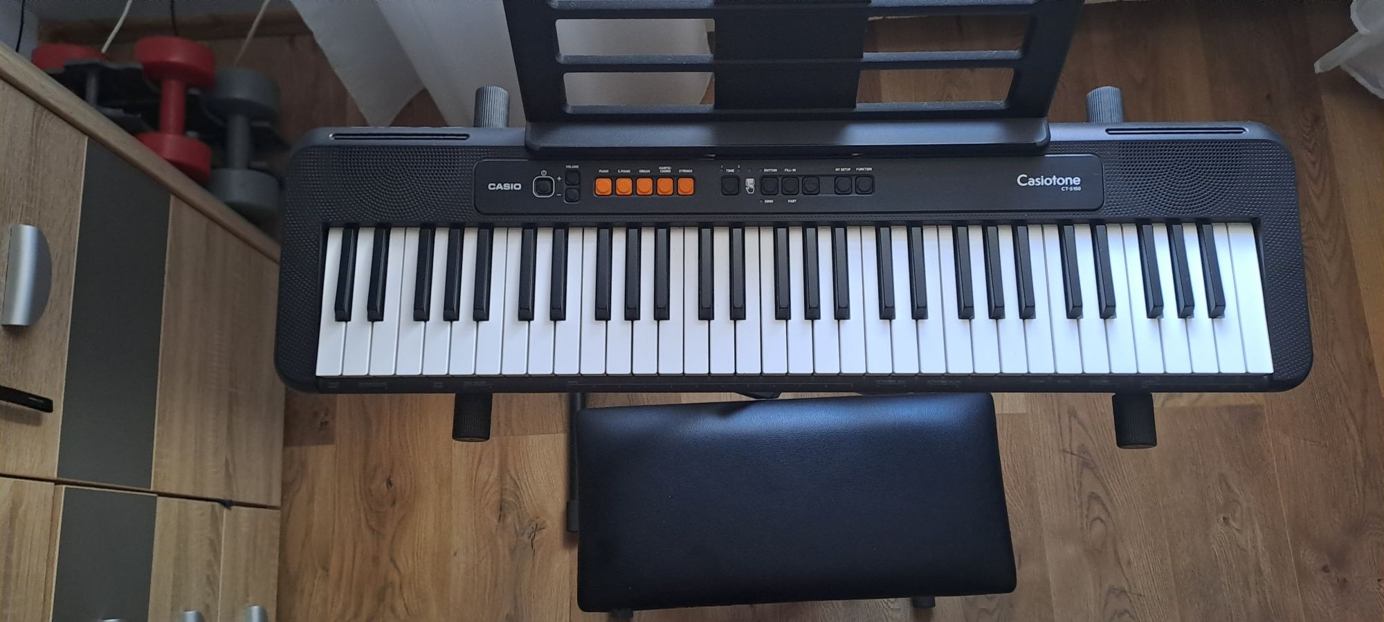 Keyboard Casio CT-S100 + stojak i krzeslo