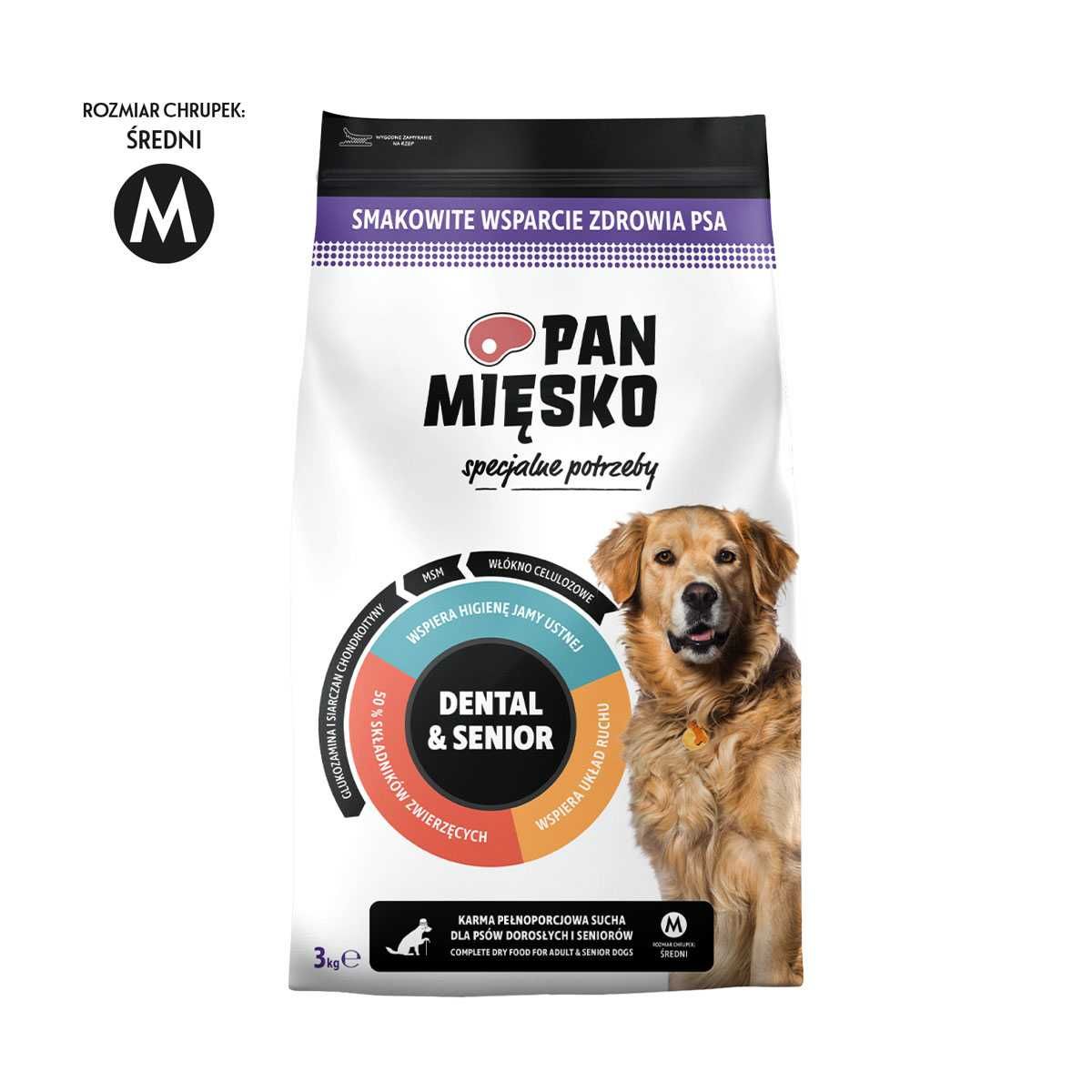 Pan Mięsko Specjalne potrzeby Dental & Senior Karma sucha M 3kg