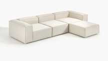 Sofa modułowa z pufem Lennon 4-os. 329x68x207cm