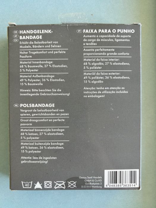 Faixa ajustável para punho