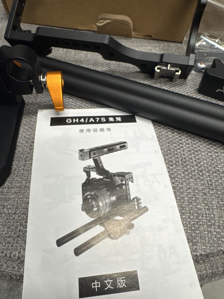 Aluminiowa klatka DSLR Rod Rig Camera Video + uchwyt