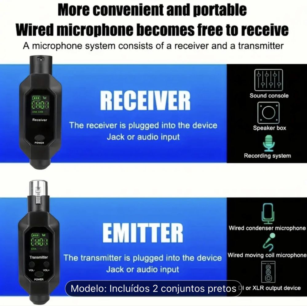 Sistema XLR wireless