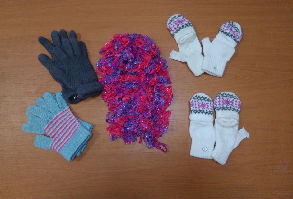 Рукавицы перчатки варежки шарф для девочки