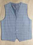 Elegancka kamizelka KRATKA r.50 Niebieski, Jeans, stan jak nowa