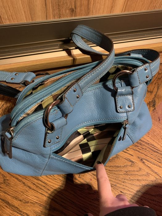 сумка tignatello голуба шкіряна