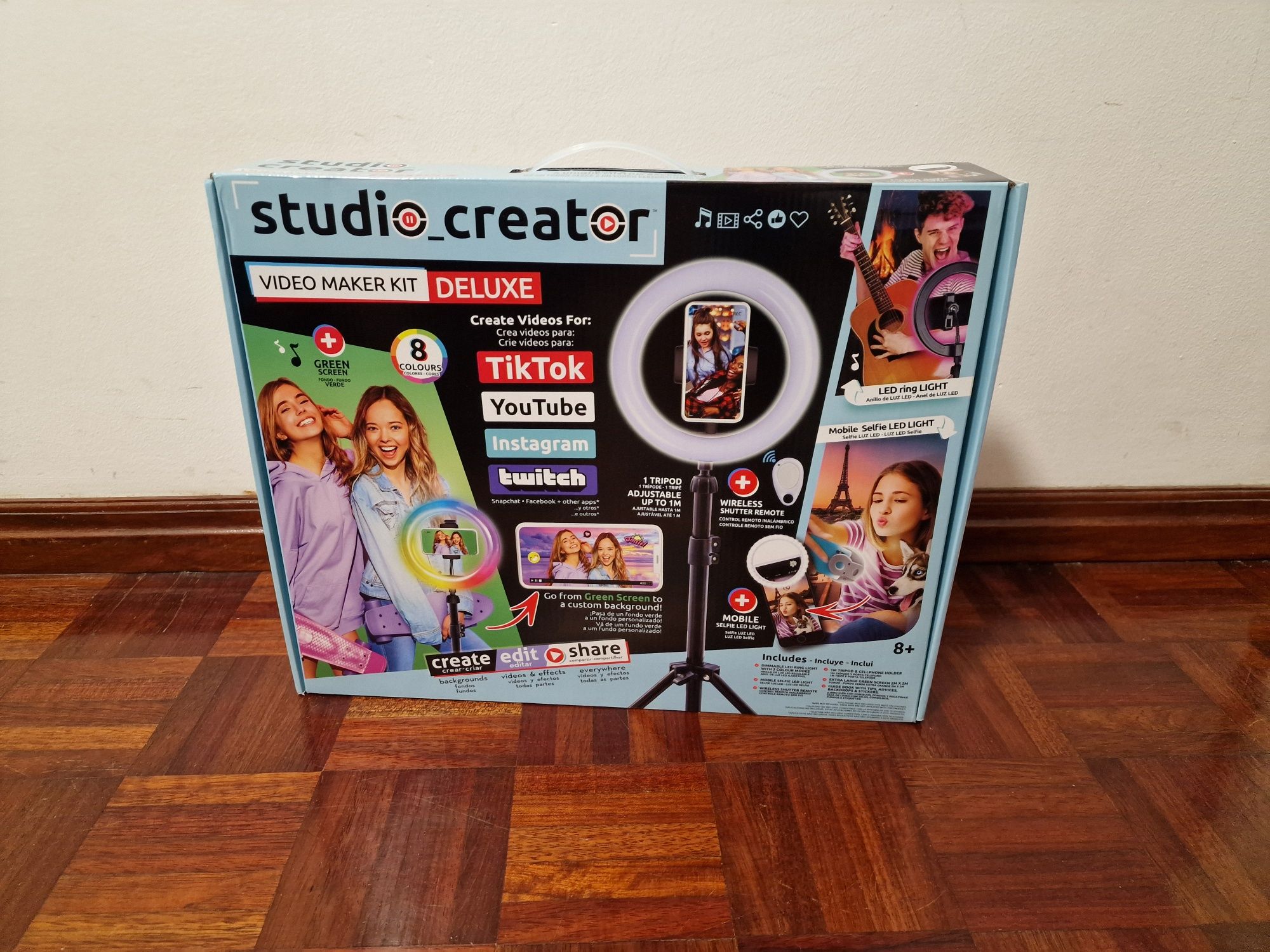 Ring light Studio Creator Vídeo maker kit deluxe Novo