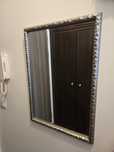 Zara Home lustro w drewnianej rzeźbionej srebrnej ramie