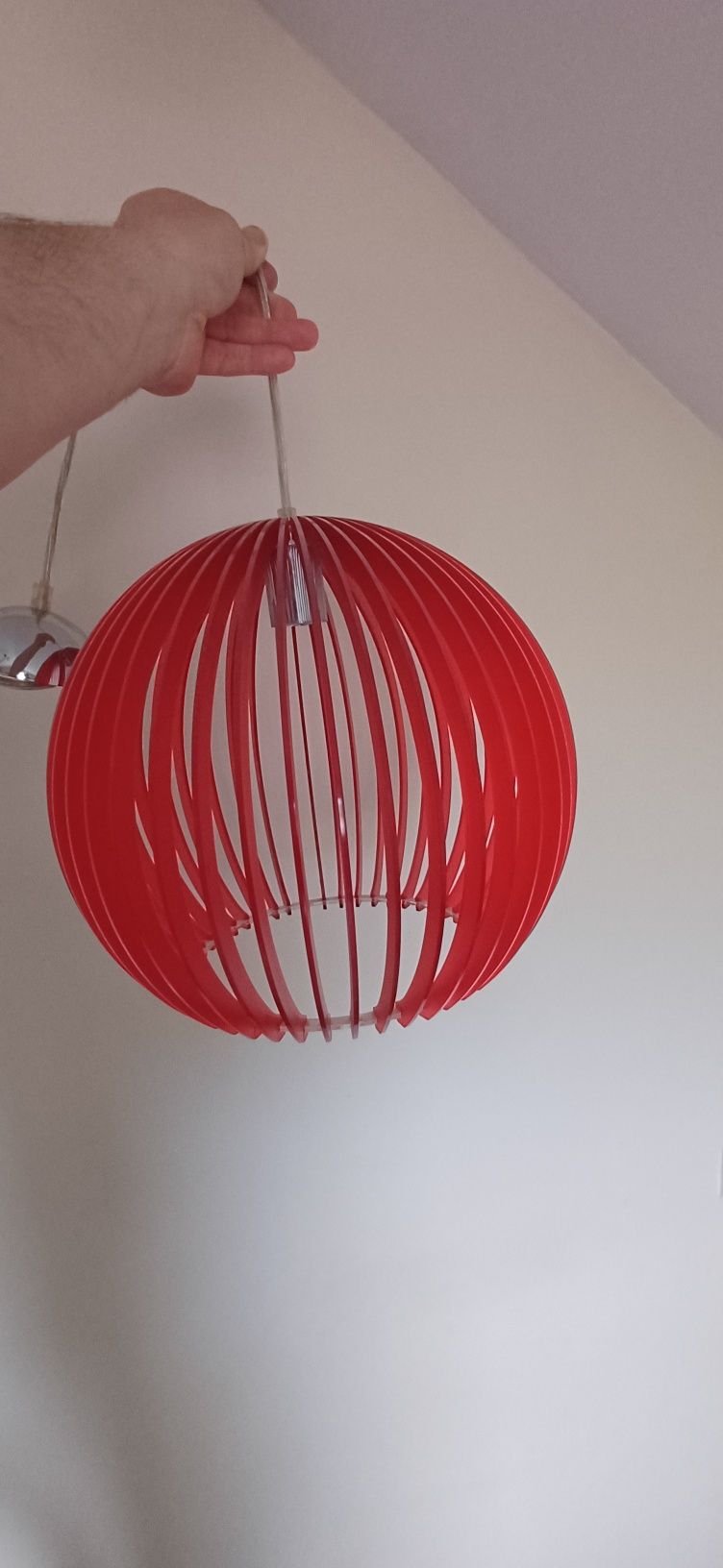 Lampa wisząca czerwona